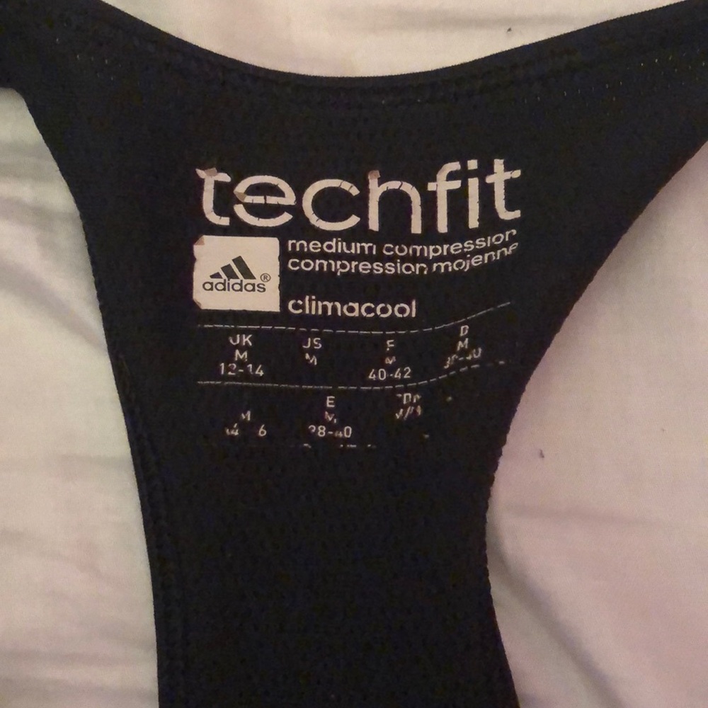 Used / Worn Black Adidas Sports Bra - Picture 2 of 5
